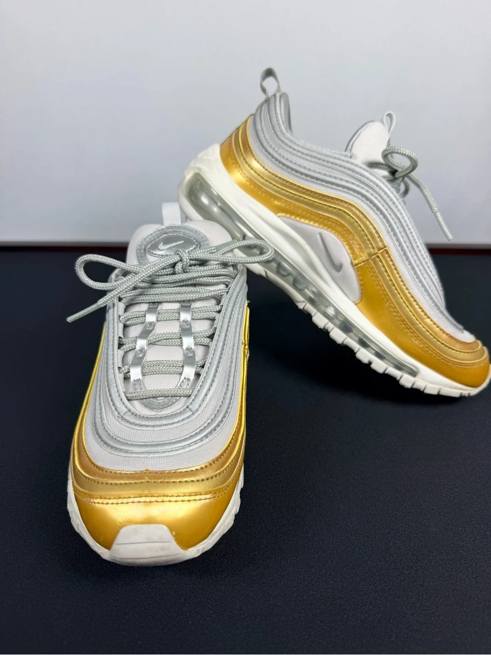 Nike Silver and Gold Women's Athletic Sneakers